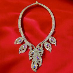 画像1: オーロラキラキララインストーンネックレス2