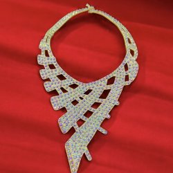 画像1: オーロラキラキララインストーンネックレス5