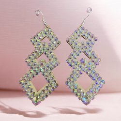 画像2: オーロラキラキララインストーンピアス9