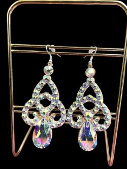 画像1: オーロラキラキララインストーンピアス5
