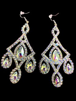 画像2: オーロラキラキララインストーンピアス7