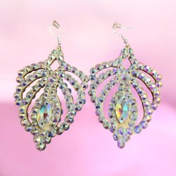 画像2: オーロラキラキララインストーンピアス6