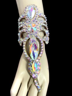 画像1: オーロラキラキララインストーン ブレスレット7