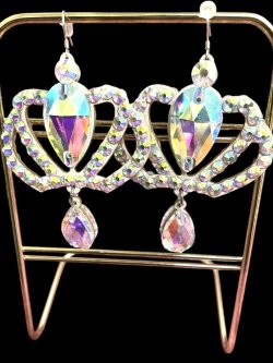 画像1: オーロラキラキララインストーンピアス10