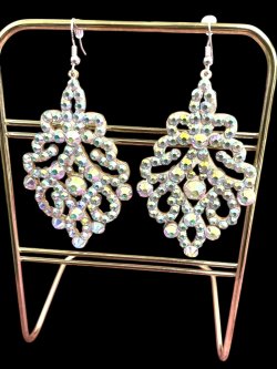 画像1: オーロラキラキララインストーンピアス13