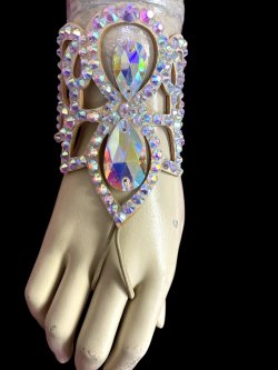 画像1: オーロラキラキララインストーン ブレスレット4