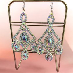 画像1: オーロラキラキララインストーンピアス7