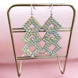 画像1: オーロラキラキララインストーンピアス9