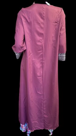 画像4: プリントポリエステルガラベーヤ☆cherry pink☆前開きタイプ☆フロントオープン