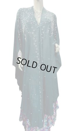 画像1: フーデットキラキラパールカバードレス☆dark green☆