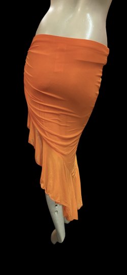 画像3: ストレッチフリルスリットスカート☆orange☆