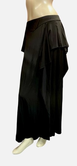 画像2: ストレッチフリルスリットスカート☆Black☆