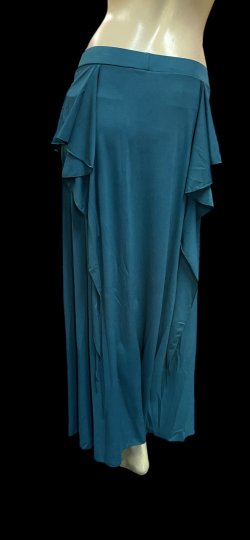 画像3: ストレッチフリルスリットスカート☆Tealgreen☆