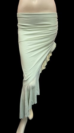 画像1: ストレッチフリルスリットスカート☆olive☆