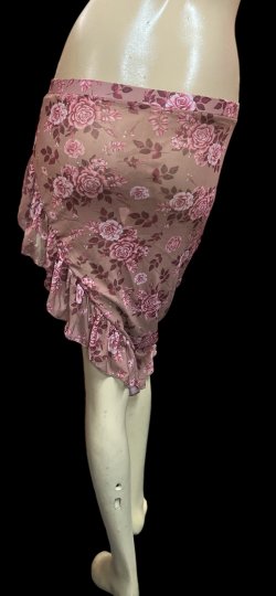 画像3: Amira Jamila オリジナル☆ストレッチフリルヒップスカーフ *rose pink fume *