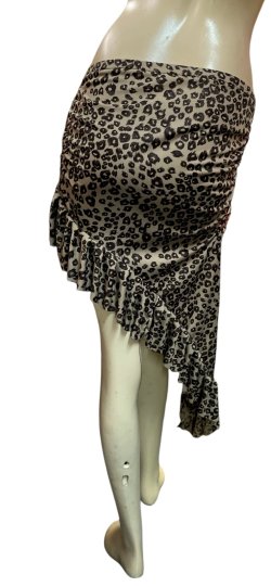 画像3: Amira Jamila オリジナル☆ストレッチフリルヒップスカーフ*brown animal print *