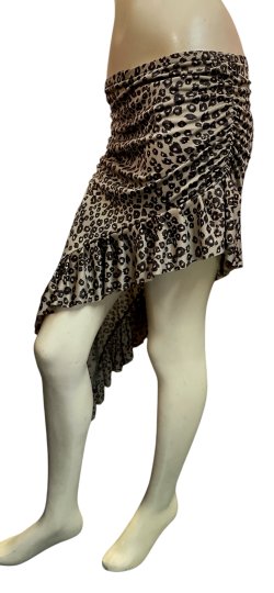 画像2: Amira Jamila オリジナル☆ストレッチフリルヒップスカーフ*brown animal print *