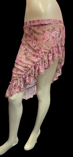 画像2: Amira Jamila オリジナル☆ストレッチフリルヒップスカーフ *rose pink fume *