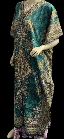 画像3: プリントカバードレス☆グリーンアラビアンアラベスク☆⭐️フロントオープン  ⭐️