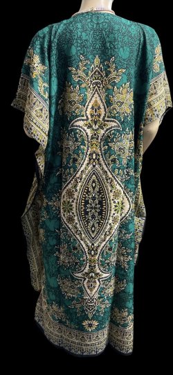 画像4: プリントカバードレス☆グリーンアラビアンアラベスク☆⭐️フロントオープン  ⭐️