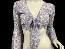 画像1: Amira Jamila オリジナル☆ストレッチチョリ*mauve paisley *