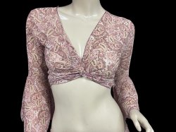 画像2: Amira Jamila オリジナル☆ストレッチチョリ*rose paisley *