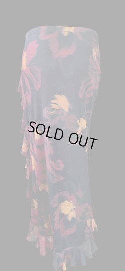 画像4: ストレッチフリルスリットスカート☆Black red  flower☆