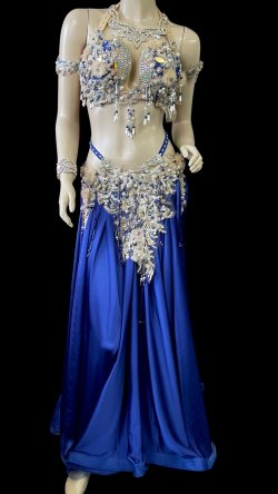 画像1: エジプトAmrオリエンタルコスチューム☆Oriental blue sapphire ☆