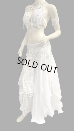 画像3: エジプトAmrオリエンタルコスチューム☆lacy Cristal white ☆