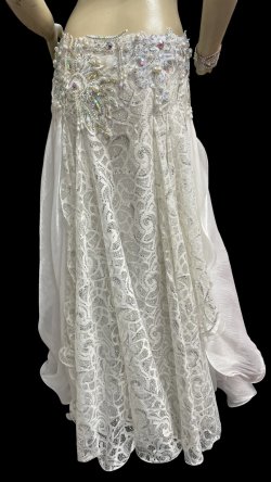 画像4: エジプトAmrオリエンタルコスチューム☆lacy Cristal white ☆