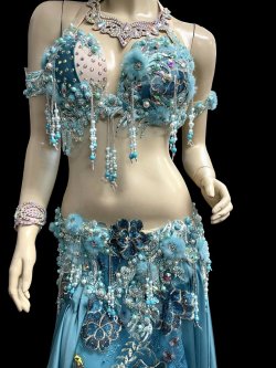 画像2: エジプトAmrオリエンタルコスチューム☆smooth Celeste blue ☆