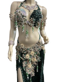 画像2: エジプトAmrオリエンタルコスチューム☆Chic deep green ☆