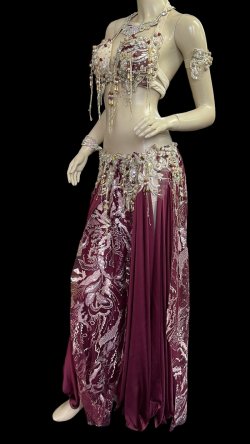 画像3: エジプトAmrオリエンタルコスチューム☆ Red wine golden dream☆