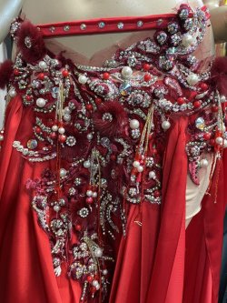 画像7: エジプトAmrオリエンタルコスチューム☆Red fluffy flower ☆