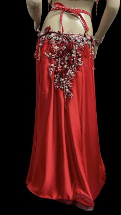 画像5: エジプトAmrオリエンタルコスチューム☆Red fluffy flower ☆