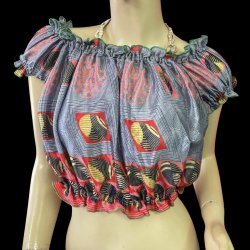 画像1: プリントパフスリーブチョリVVVVV