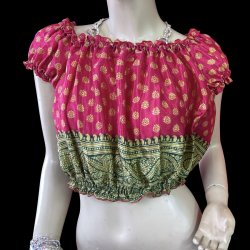 画像1: プリントパフスリーブチョリVVVVVVI