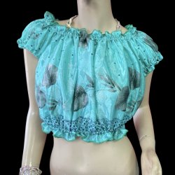 画像1: プリントパフスリーブチョリVVVVII