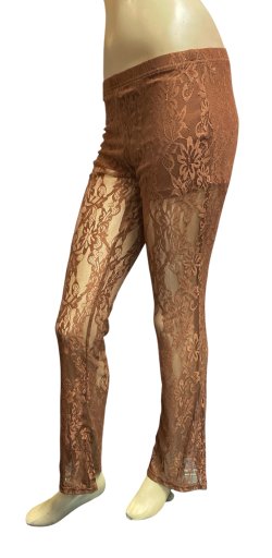 画像2: レースストレッチパンツ☆brown ☆
