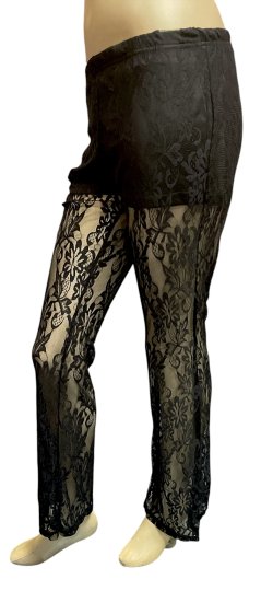 画像4: レースストレッチパンツ☆black ☆