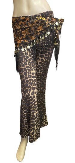 画像1: プリントストレッチパンツ☆leopard ☆