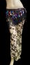 画像1: レースストレッチパンツ☆apricot black flowe☆ (1)