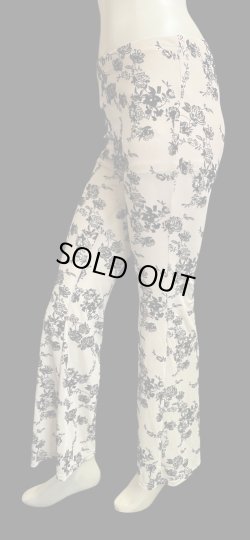 画像3: レースストレッチパンツ☆apricot black flowe☆