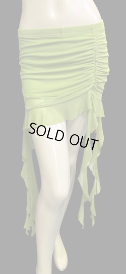 画像1: ストレッチフリルショートスカート☆lime green ☆