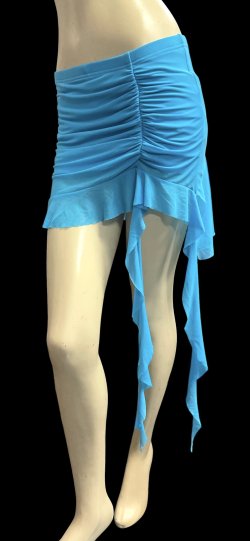 画像2: ストレッチフリルショートスカート☆sky blue ☆