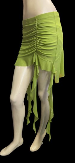 画像2: ストレッチフリルショートスカート☆lime green ☆