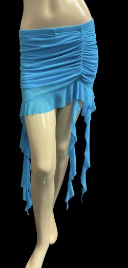 画像1: ストレッチフリルショートスカート☆sky blue ☆