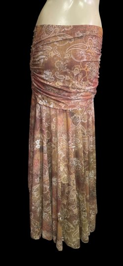画像3: ストレッチフリルスリットスカート☆paisley brown☆