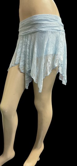 画像2: レースストレッチショートスカート☆light blue ☆