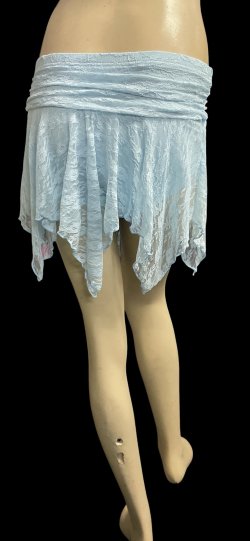 画像3: レースストレッチショートスカート☆light blue ☆